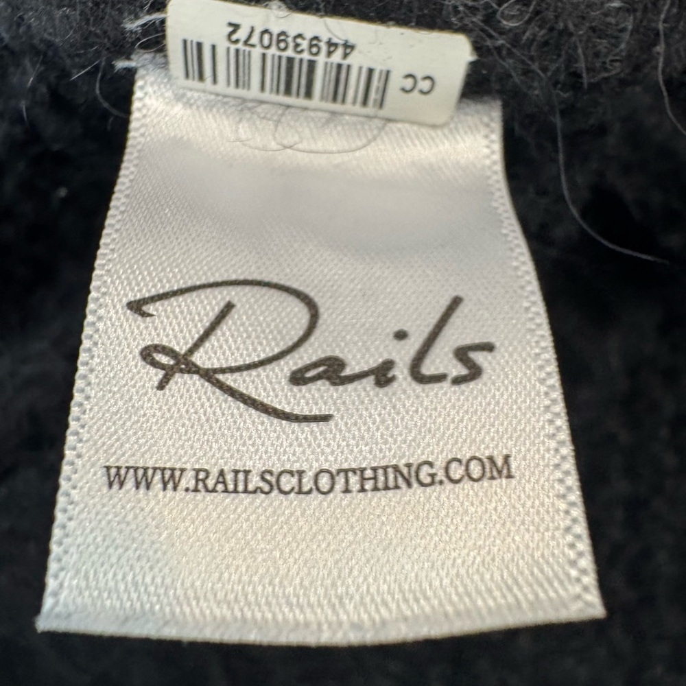 Rails Mara Black Wool-Alpaca Blend Textured Knit Sweater – XS - Picture 11 of 13